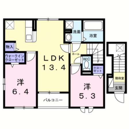 シャリテイ・ベルⅠの物件間取画像